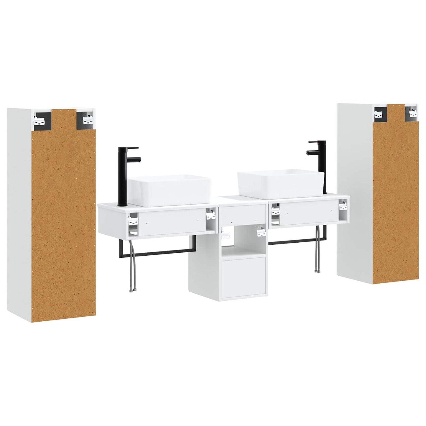 Bathroom Furniture Set 5 pcs High Gloss White