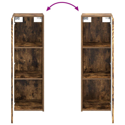 Bathroom Furniture Set 5 pcs Smoked Oak 33 x 34.5 x 100 cm