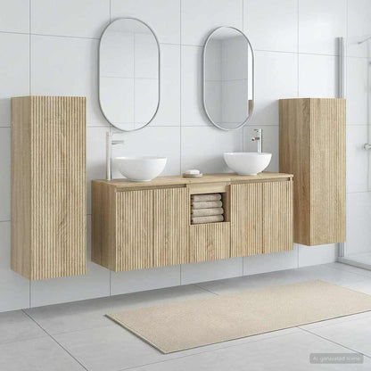 Bathroom Furniture Set 5 pcs Sonoma Oak 33 x 34.5 x 100 cm