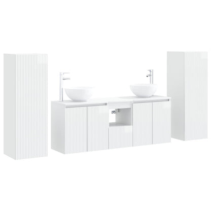 Bathroom Furniture Set 5 pcs High Gloss White