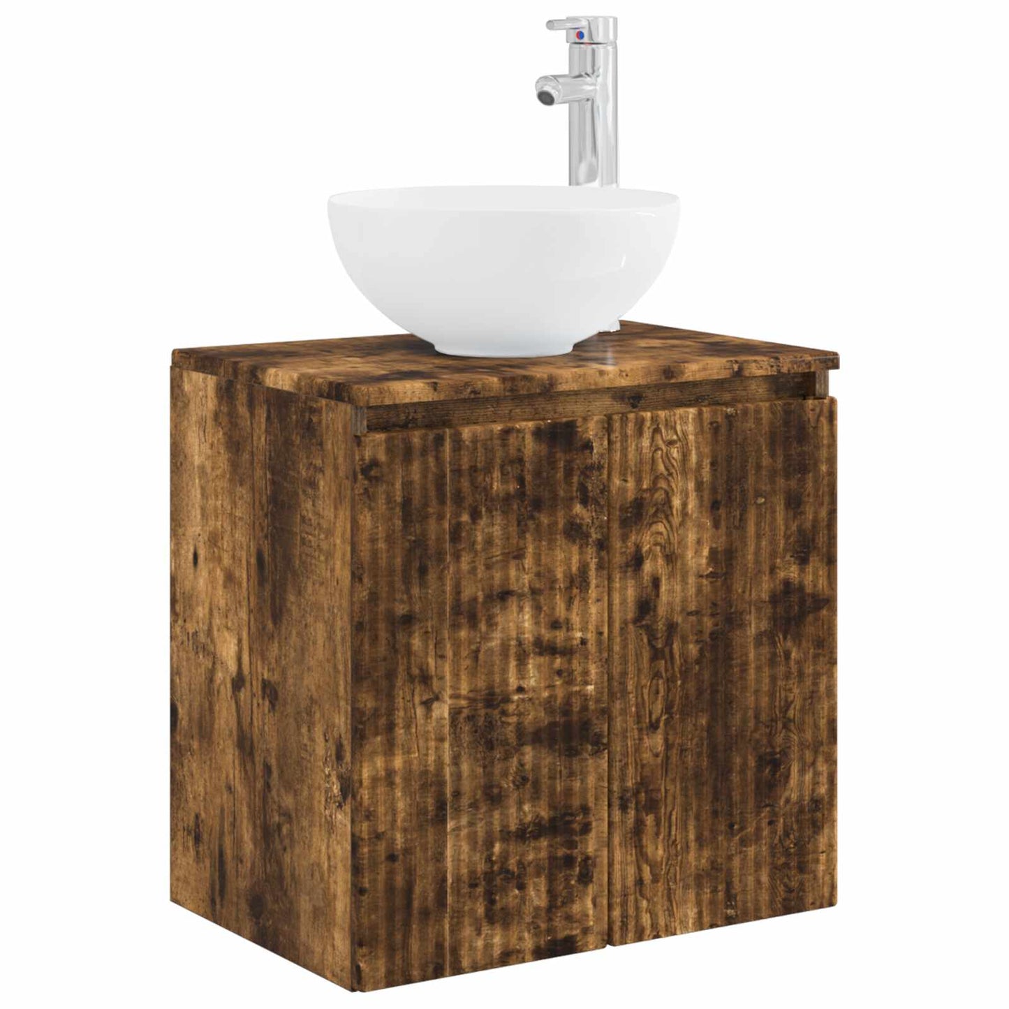 Bathroom Furniture Set 5 pcs Smoked Oak 33 x 34.5 x 100 cm