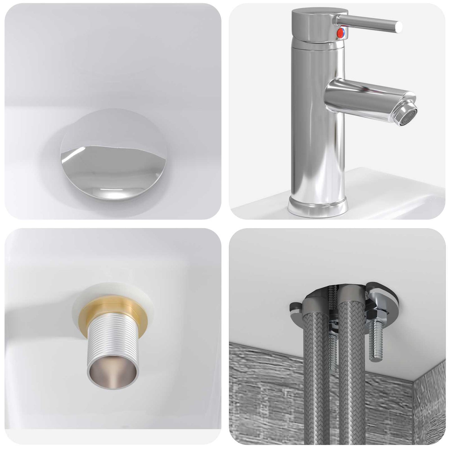 Bathroom Furniture Set 5 pcs Grey Sonoma 33 x 34.5 x 100 cm