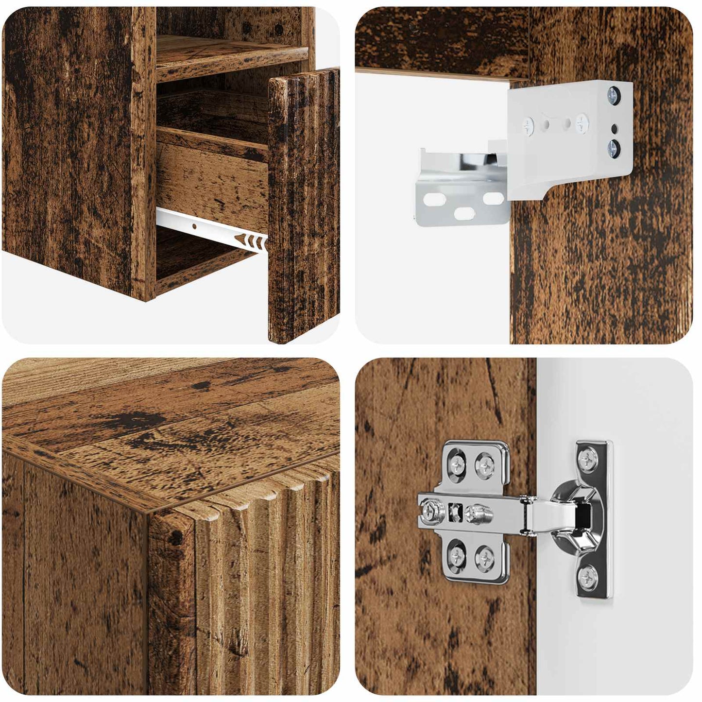 Bathroom Furniture Set 5 pcs Old Wood 33 x 34.5 x 100 cm