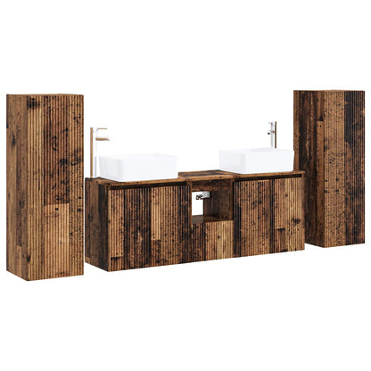 Bathroom Furniture Set 5 pcs Old Wood 33 x 34.5 x 100 cm