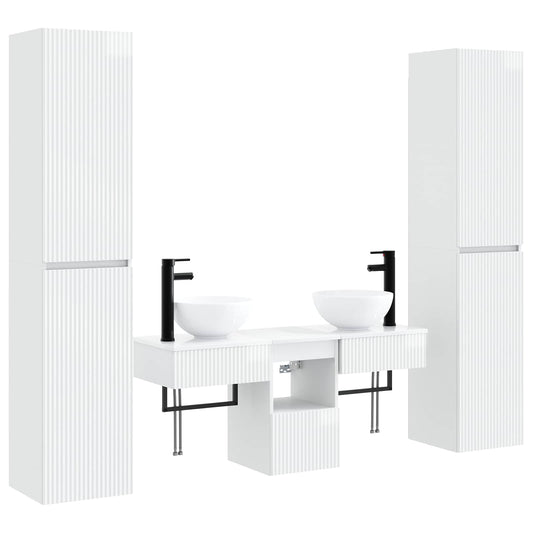 Bathroom Furniture Set 5 pcs High Gloss White