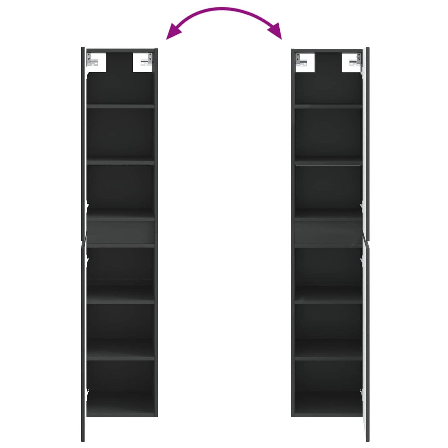 Bathroom Furniture Set 5 pcs Black 33 x 34.5 x 160 cm