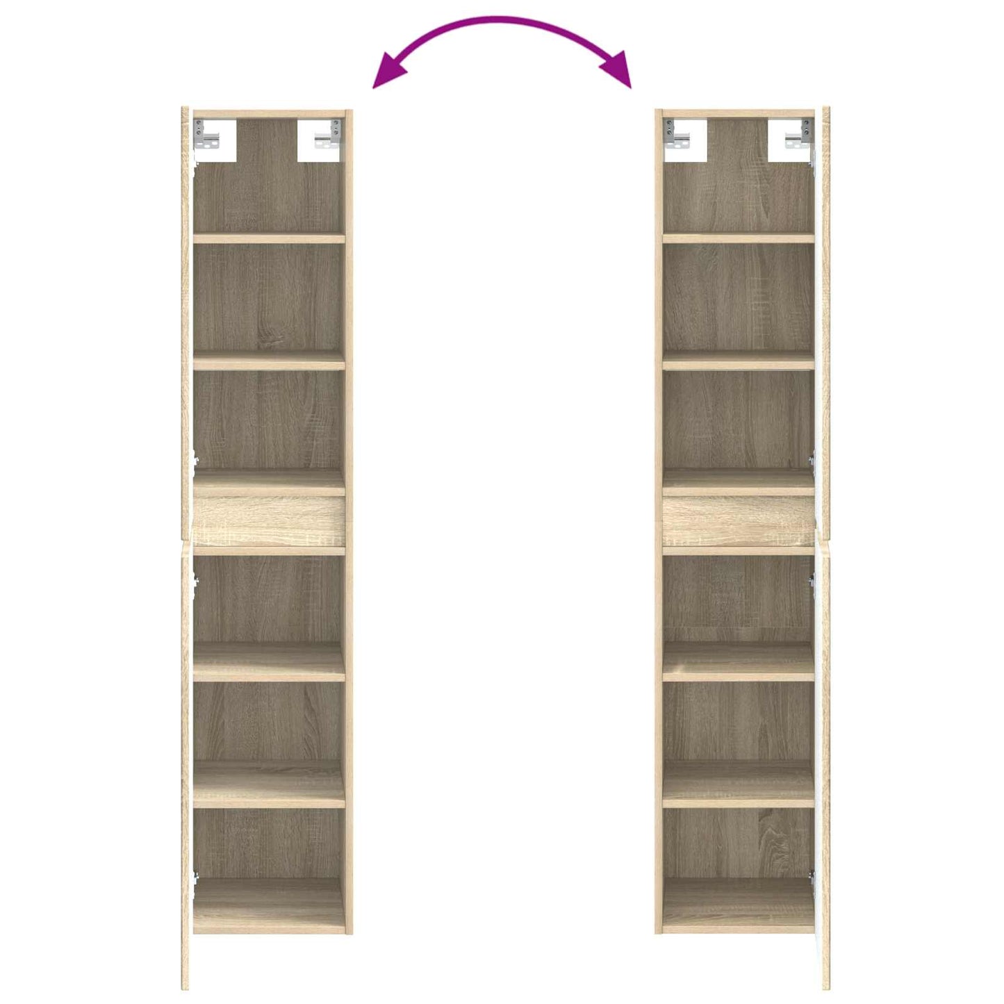 Bathroom Furniture Set 5 pcs Sonoma Oak 33 x 34.5 x 160 cm