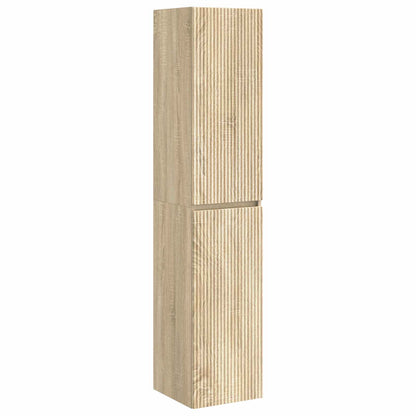 Bathroom Furniture Set 5 pcs Sonoma Oak 33 x 34.5 x 160 cm