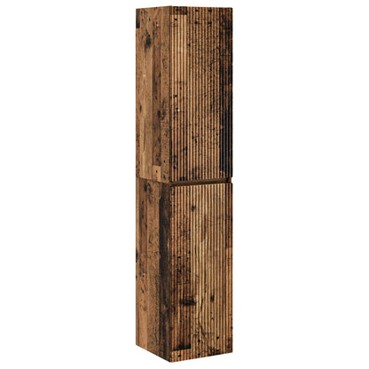 Bathroom Furniture Set 5 pcs Old Wood 33 x 34.5 x 160 cm