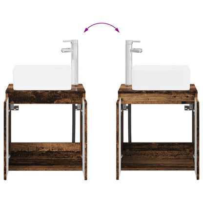 Bathroom Furniture Set 5 pcs Old Wood 33 x 34.5 x 160 cm
