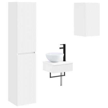 Bathroom Furniture Set 3 pcs White 33 x 34.5 x 160 cm