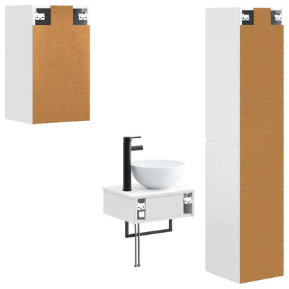 Bathroom Furniture Set 3 pcs White 33 x 34.5 x 160 cm