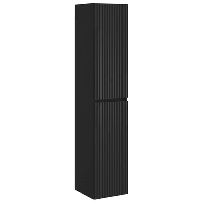 Bathroom Furniture Set 3 pcs Black 33 x 34.5 x 160 cm