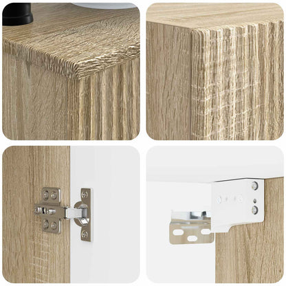 Bathroom Furniture Set 3 pcs Sonoma Oak 33 x 34.5 x 160 cm