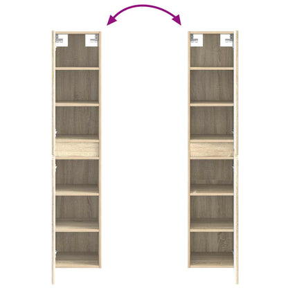 Bathroom Furniture Set 3 pcs Sonoma Oak 33 x 34.5 x 160 cm