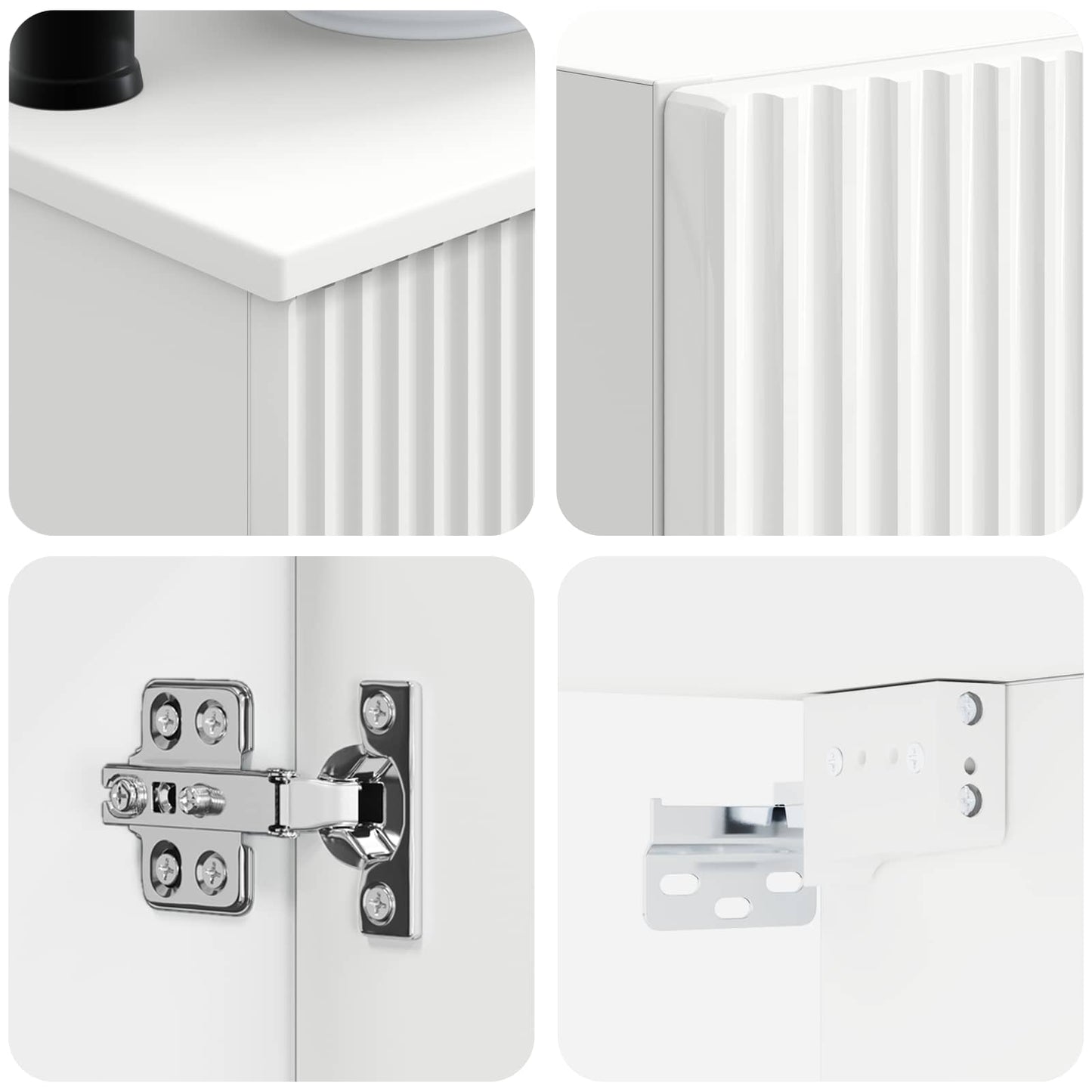 Bathroom Furniture Set 3 pcs High Gloss White