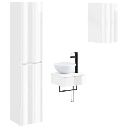 Bathroom Furniture Set 3 pcs High Gloss White