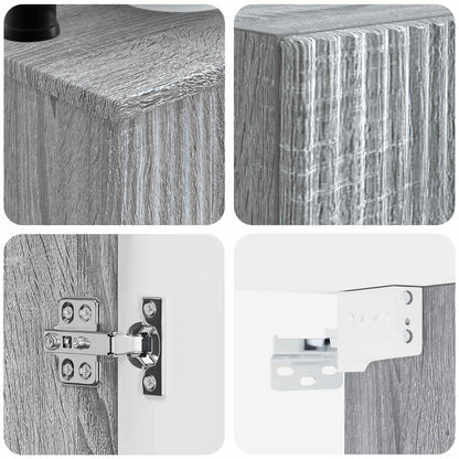 Bathroom Furniture Set 3 pcs Grey Sonoma 33 x 34.5 x 160 cm