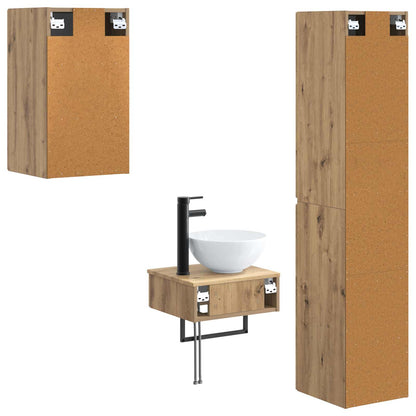 Bathroom Furniture Set 3 pcs Artisan Oak 33 x 34.5 x 160 cm