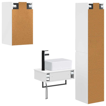 Bathroom Furniture Set 3 pcs High Gloss White
