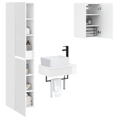 Bathroom Furniture Set 3 pcs High Gloss White