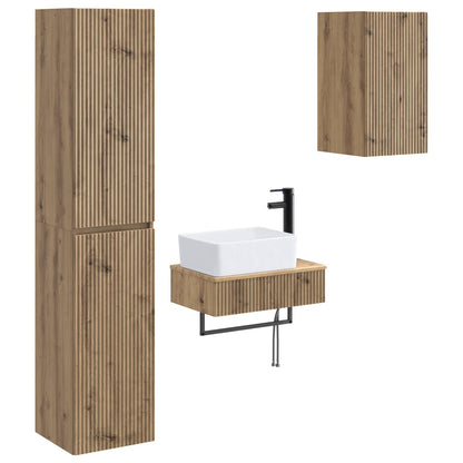 Bathroom Furniture Set 3 pcs Artisan Oak 33 x 34.5 x 160 cm