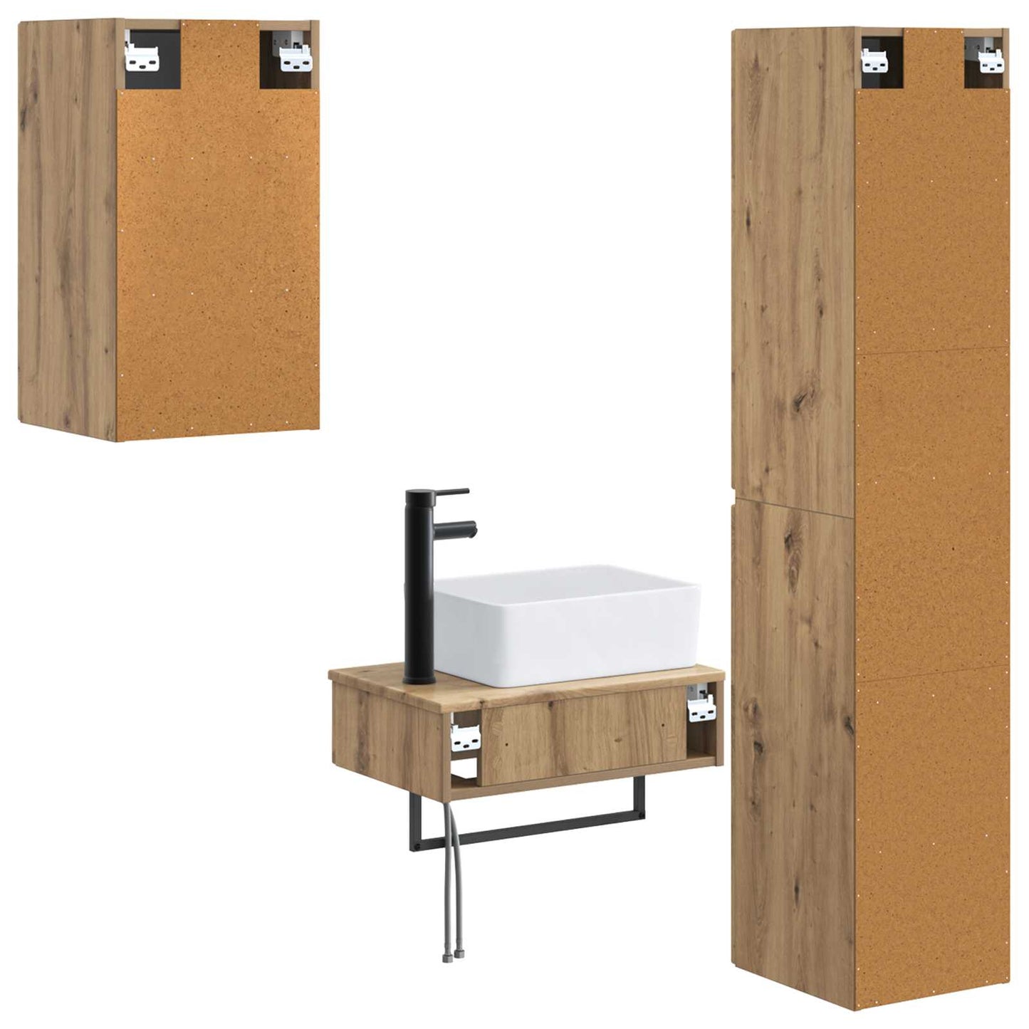 Bathroom Furniture Set 3 pcs Artisan Oak 33 x 34.5 x 160 cm