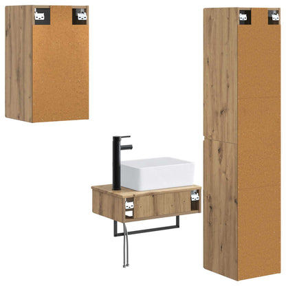 Bathroom Furniture Set 3 pcs Artisan Oak 33 x 34.5 x 160 cm