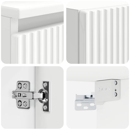 Bathroom Furniture Set 3 pcs White 33 x 34.5 x 160 cm