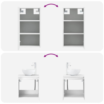 Bathroom Furniture Set 3 pcs White 33 x 34.5 x 160 cm