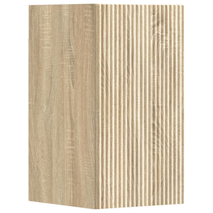 Bathroom Furniture Set 3 pcs Sonoma Oak 33 x 34.5 x 160 cm