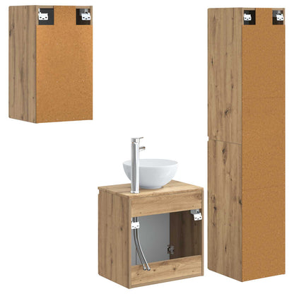 Bathroom Furniture Set 3 pcs Artisan Oak 33 x 34.5 x 160 cm