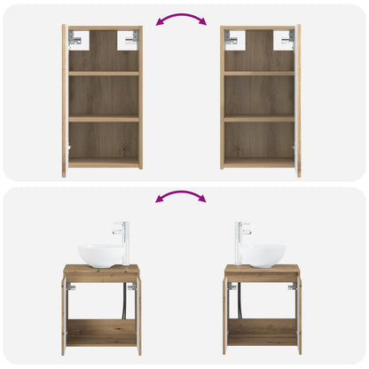 Bathroom Furniture Set 3 pcs Artisan Oak 33 x 34.5 x 160 cm