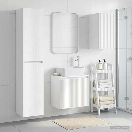 Bathroom Furniture Set 3 pcs White 33 x 34.5 x 160 cm