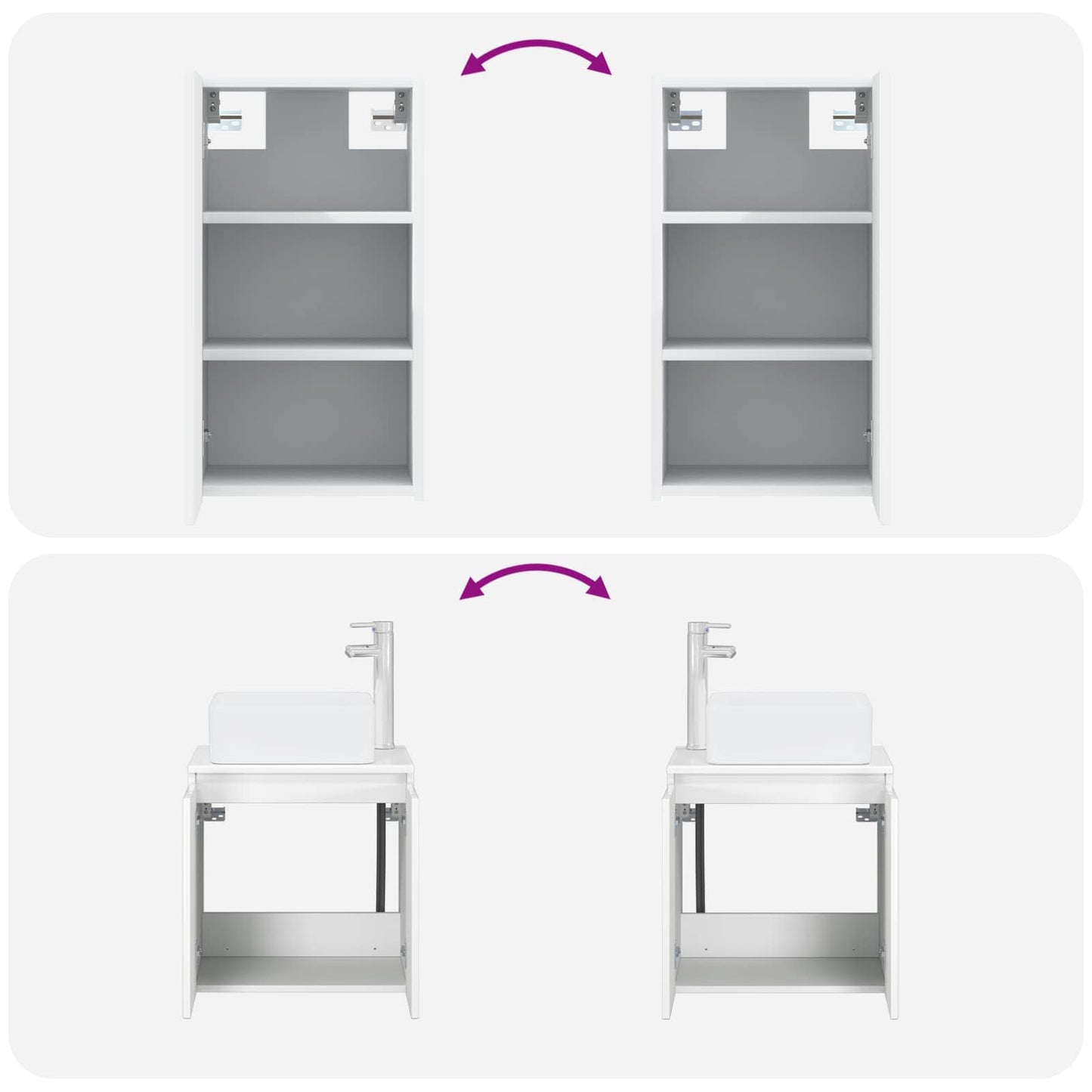 Bathroom Furniture Set 3 pcs White 33 x 34.5 x 160 cm