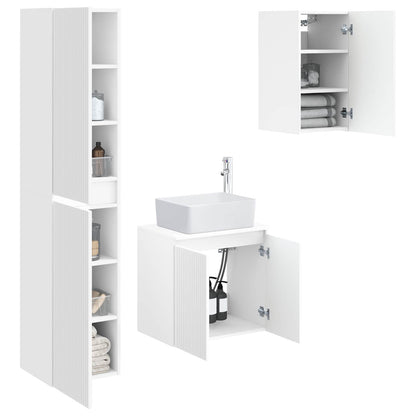 Bathroom Furniture Set 3 pcs White 33 x 34.5 x 160 cm