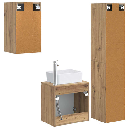 Bathroom Furniture Set 3 pcs Artisan Oak 33 x 34.5 x 160 cm