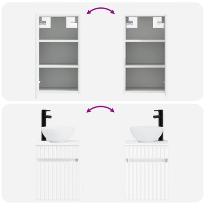 Bathroom Furniture Set 3 pcs White 33 x 34.5 x 160 cm