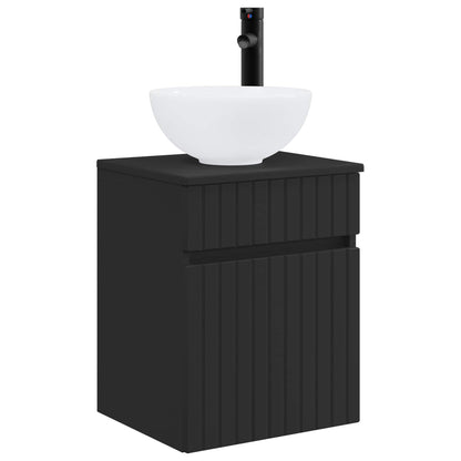 Bathroom Furniture Set 3 pcs Black 33 x 34.5 x 160 cm
