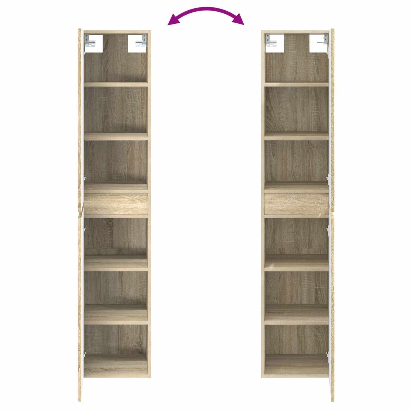Bathroom Furniture Set 3 pcs Sonoma Oak 33 x 34.5 x 160 cm