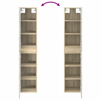 Bathroom Furniture Set 3 pcs Sonoma Oak 33 x 34.5 x 160 cm