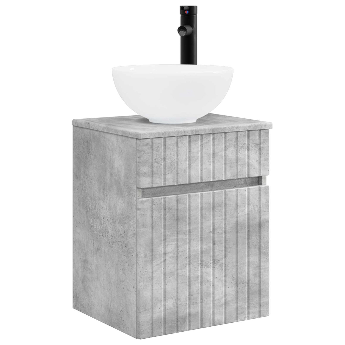 Bathroom Furniture Set 3 pcs Concrete Grey 33 x 34.5 x 160 cm