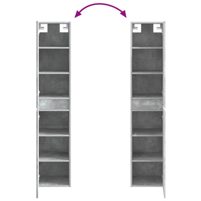 Bathroom Furniture Set 3 pcs Concrete Grey 33 x 34.5 x 160 cm