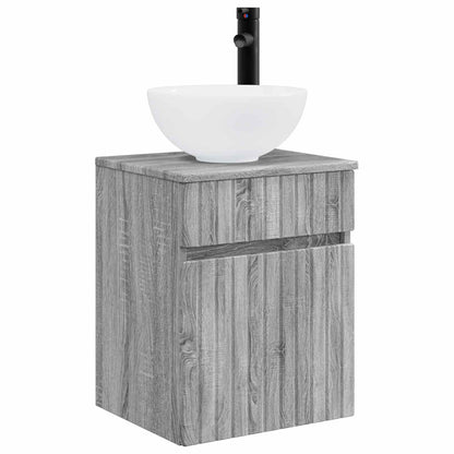 Bathroom Furniture Set 3 pcs Grey Sonoma 33 x 34.5 x 160 cm