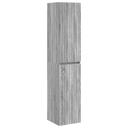 Bathroom Furniture Set 3 pcs Grey Sonoma 33 x 34.5 x 160 cm
