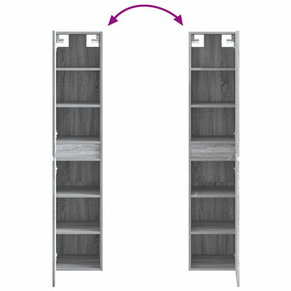 Bathroom Furniture Set 3 pcs Grey Sonoma 33 x 34.5 x 160 cm