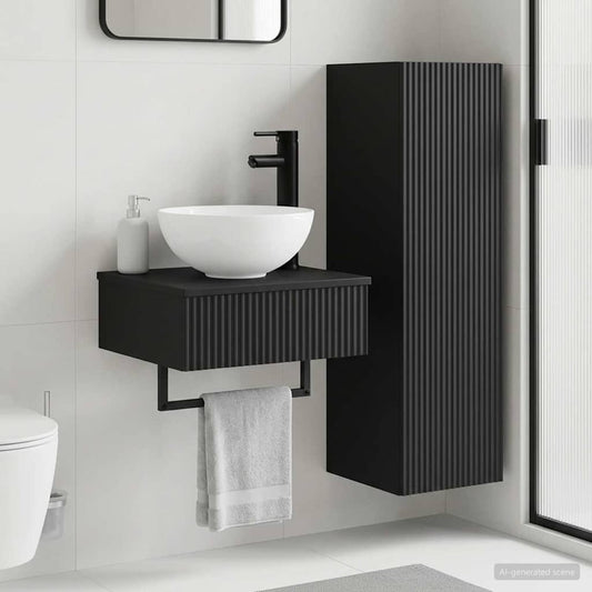Bathroom Furniture Set 2 pcs Black 33 x 34.5 x 100 cm