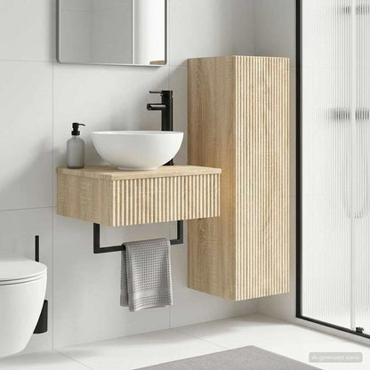 Bathroom Furniture Set 2 pcs Sonoma Oak 33 x 34.5 x 100 cm