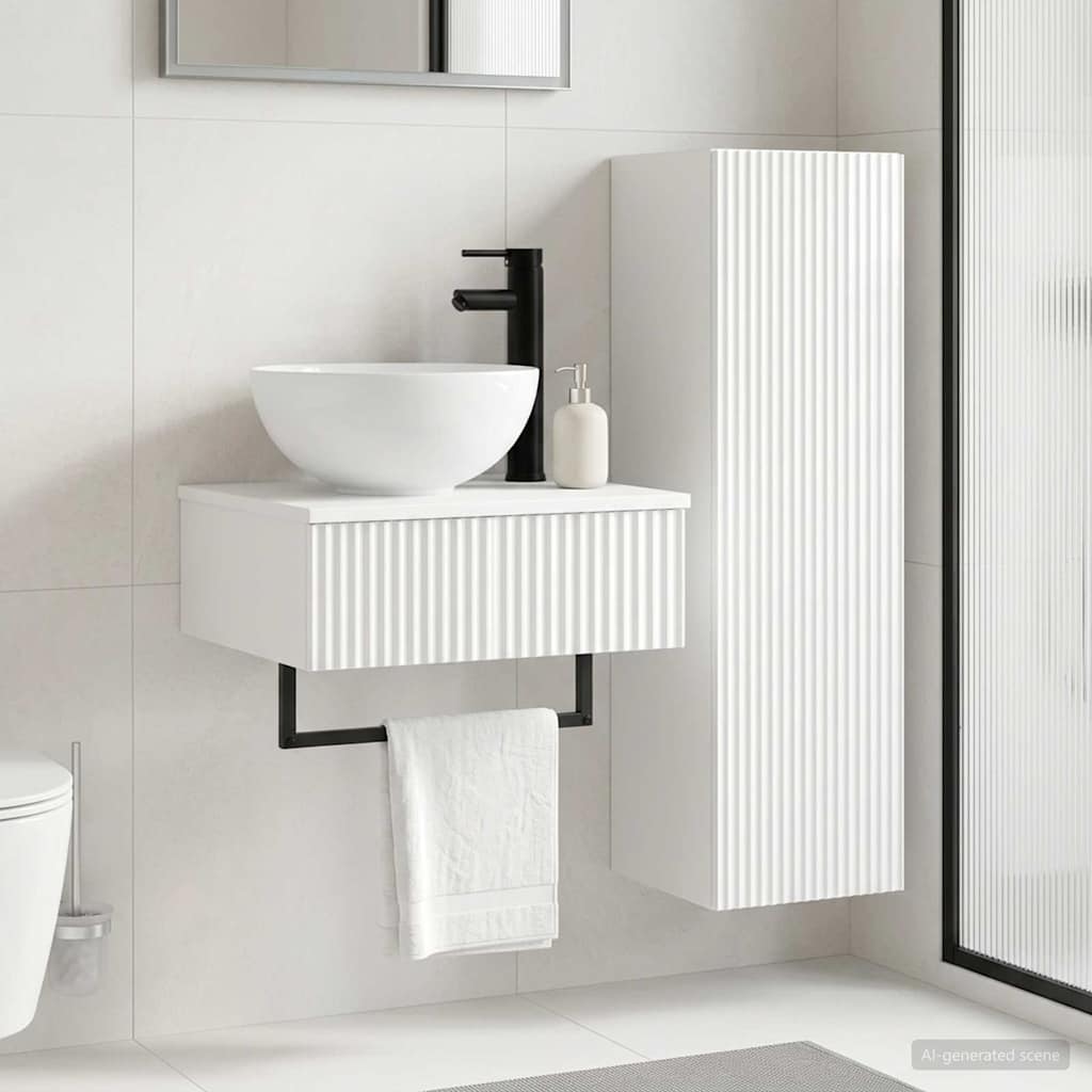 Bathroom Furniture Set 2 pcs High Gloss White