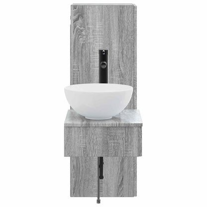 Bathroom Furniture Set 2 pcs Grey Sonoma 33 x 34.5 x 100 cm